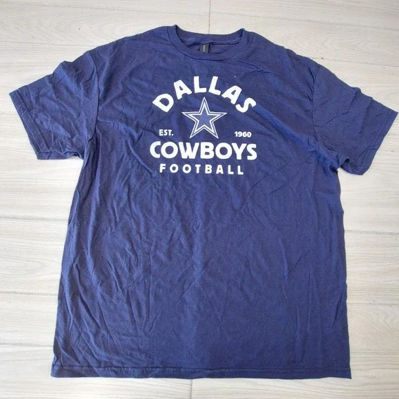 Dallas Cowboys Football T Shirt Mens XL Navy Blue Gildan Softstyle Athletic NWOt - Picture 2 of 7